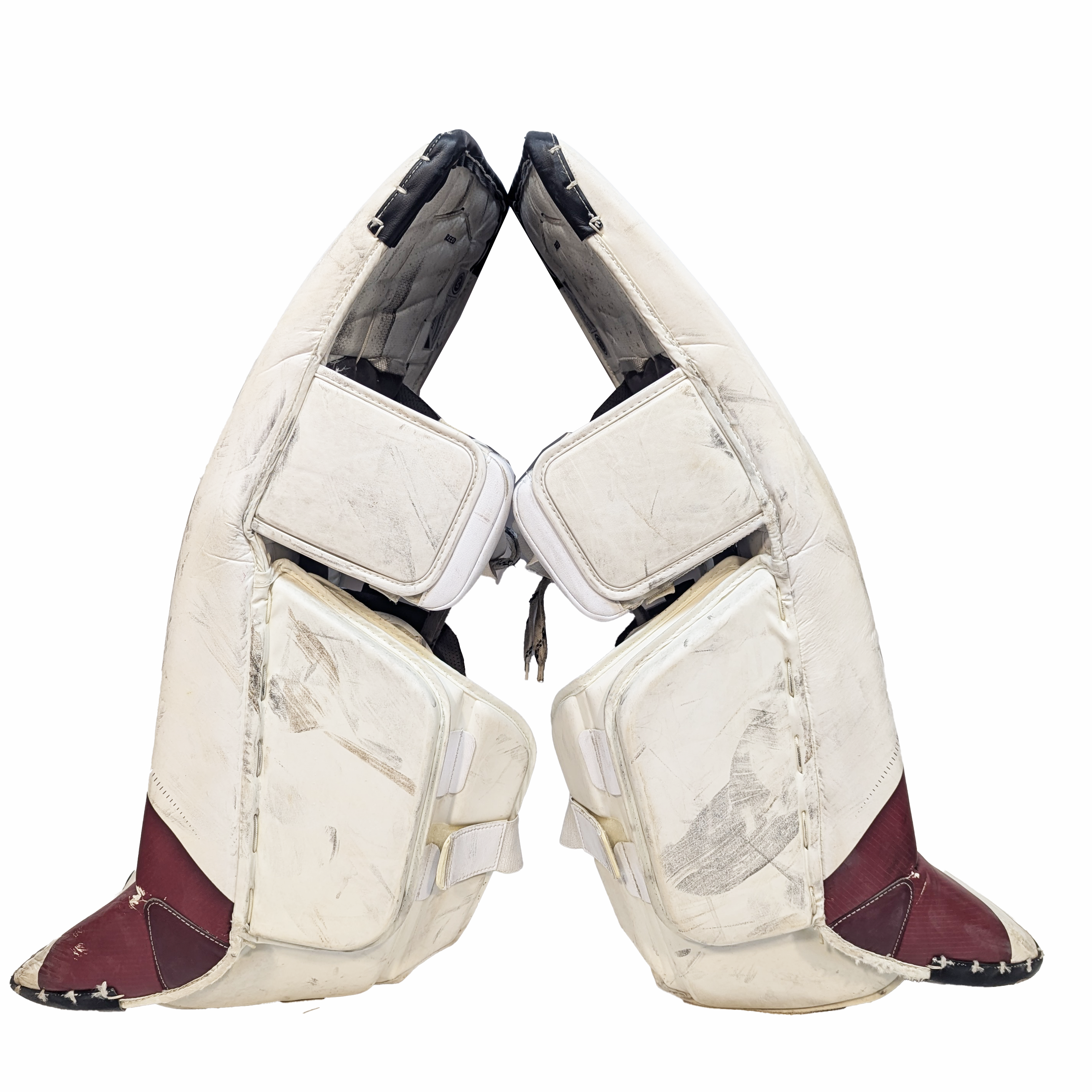 Bauer Supreme 2S Pro - Jambières de gardien de but Pro Stock d'occasion (blanc/marron)
